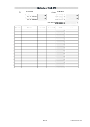 Kalkulator VAT-9M